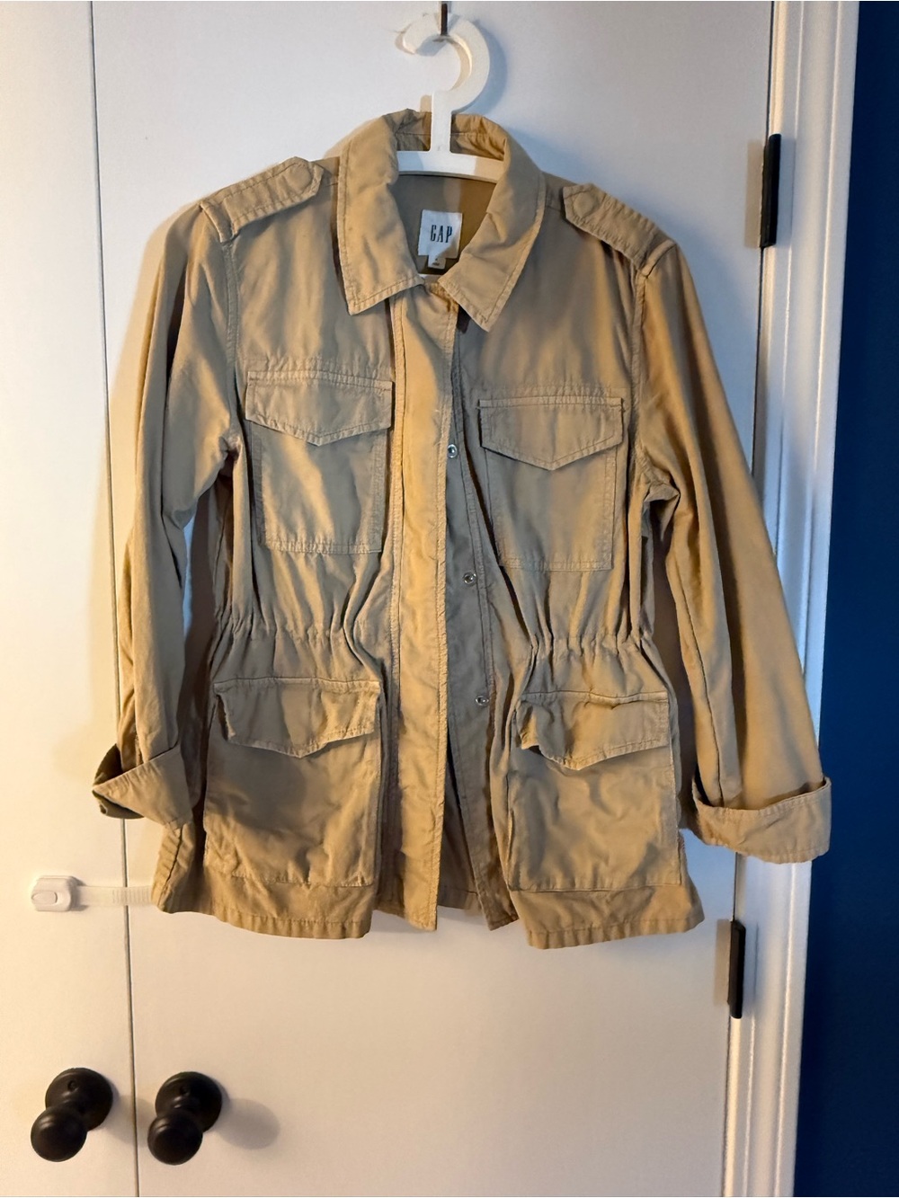GAP Tan Utility Jacket with Drawstring Waist